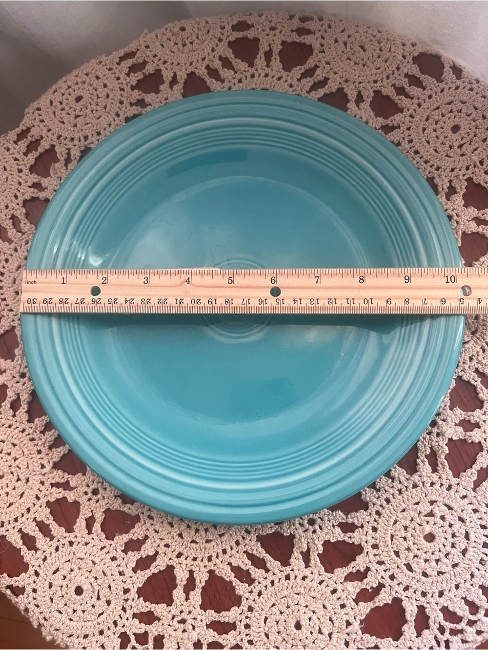 Vintage Fiesta Turquoise Blue 10” Dinner Plate Homer Laughlin Fiesta ware USA